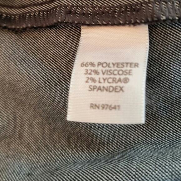 J. Jill Stretch Dress Pants Woman's Sz 12 Gray Flat Front Hi Rise Career Office - Picture 12 of 14